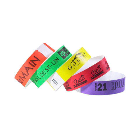 Custom Tytan-Band® 3/4" Tyvek® Wristbands NTS Adhesive Closure (500/Pack)