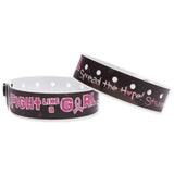 SuperBand® Expressions Plastic Wristbands 3/4" Fight Like A Girl Design 4068 - Black (500/Box) - Wristbands.com