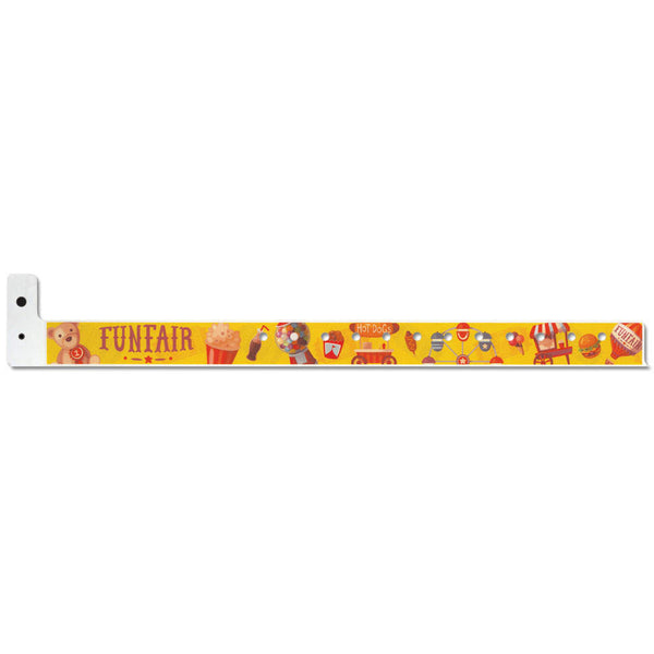 Plastic Fun Fair Wristbands 3/4" SuperBand Expressions 4072 Yellow 500/Box