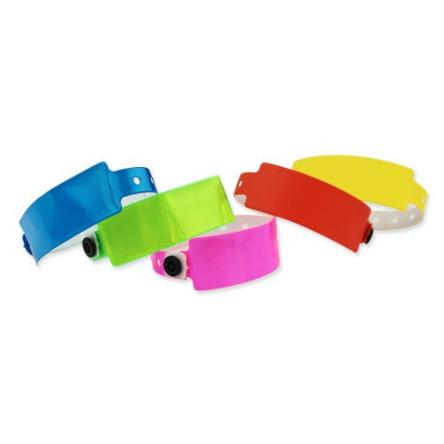 Vinyl Wristbands 1" Waterproof Permanent Snap 420P (500/Box) - Wristbands.com