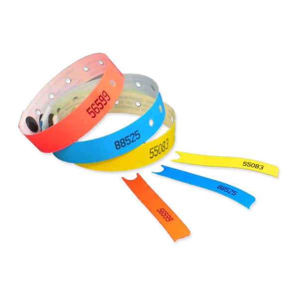 SecurMatch® Plastic Wristbands 1/2" 468P (500/Box) - Wristbands.com