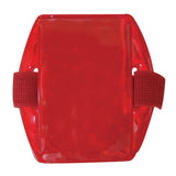 Vinyl Vertical Arm Band Badge Holder, 2.38" x 3.38" - Reflective Red (25/Box) - Wristbands.com