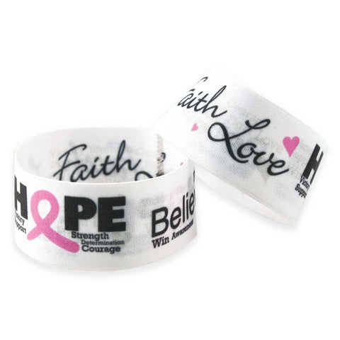 Breast Cancer Woven Wristbands