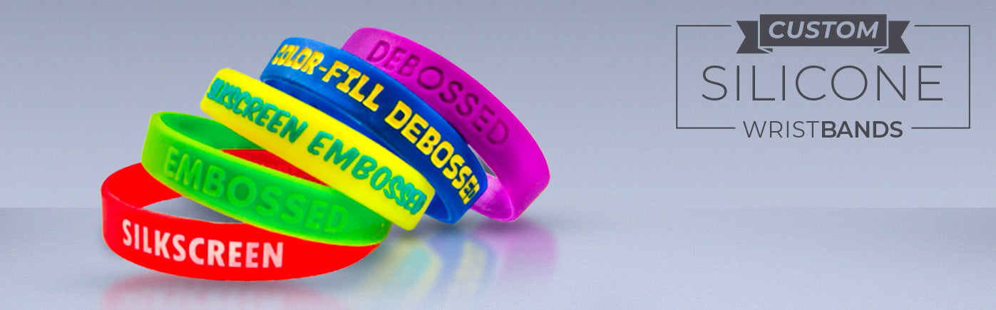Custom Classic Silicone Wristbands Personalized Rubber Bracelets