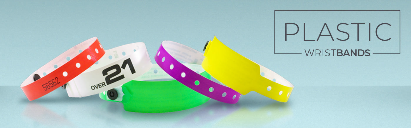 Plastic Wristbands for Events with Snap Closure