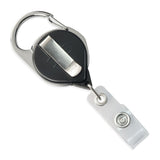 Badge Reel Carabiner back side belt clip and vinyl strap | Wristbands.com