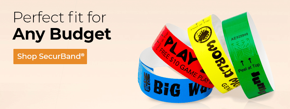SecurBand® custom wristbands promotional banner