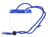 Vinyl Badge Holder with Color Bar and Neck Cord (100/Pack) - Wristbands.com