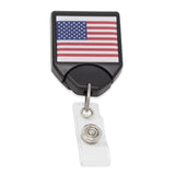 B REEL® USA Flag Badge Reel - Black (25/Pack)
