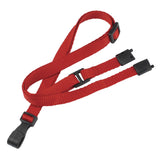 3/8 ADJUSTABLE Breakaway Woven Lanyard with Flat Plastic Hook 