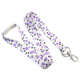 Polka Dot Lanyard with Trigger Hook and Split Ring 5/8" (10/Pack) - Wristbands.com