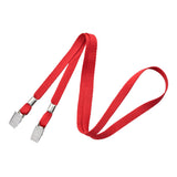 OnDepot Royal Blue Flat Lanyards (100 Pack) – ID Badge Straps With Bulldog Clips