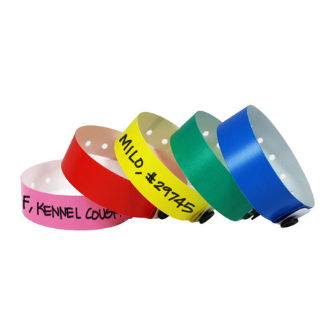 SuperBand® Animal ID Plastic Bands 3/4" Permanent Snap Closure 400PA (500/Box) - Wristbands.com