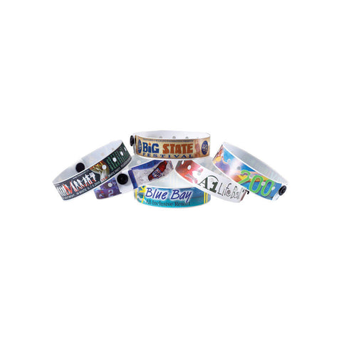 Custom Full-Color Plastic Wristbands, 3/4", Medium (500/Box) - Wristbands.com
