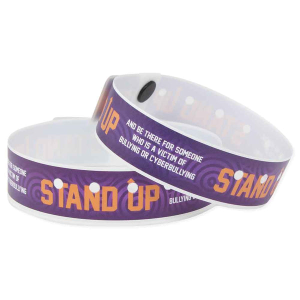 SuperBand® Expressions Plastic Wristbands 3/4" Stand Up 4066 - Grape (500/Box) - Wristbands.com