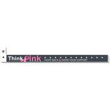 SuperBand® Expressions Plastic Wristbands 3/4" Think Pink Design 4067 - Gray (500/Box) - Wristbands.com