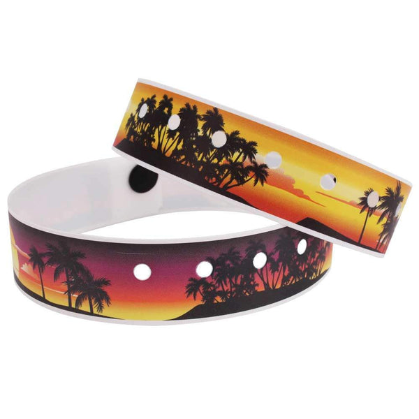 SuperBand® Expressions Plastic Wristbands 3/4" Sunset Design 4074 (500/Box) - Wristbands.com