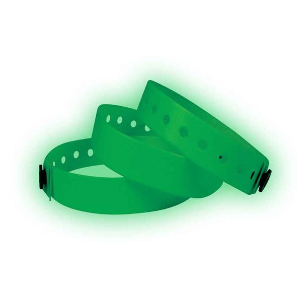 1/2" Glow in Dark Vinyl Wristbands 430G (500/Box) - Wristbands.com