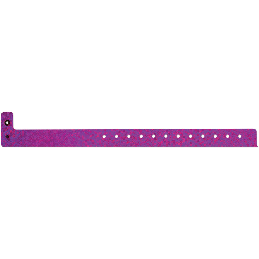 Liquid Glitter® Holographic Plastic Wristbands 3/4