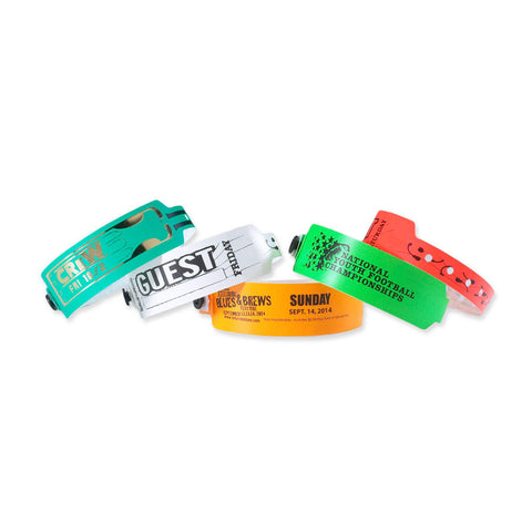 SuperBand® Custom Plastic Wristbands 1" Imprinted 450P (500/Box) - Wristbands.com