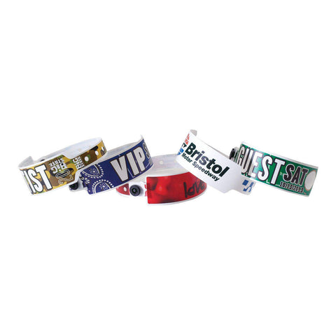 Custom Full-Color Plastic Wristbands, 1", Big (500/Box) - Wristbands.com