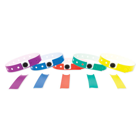 Plastic Wristbands for Events with Snap Closure