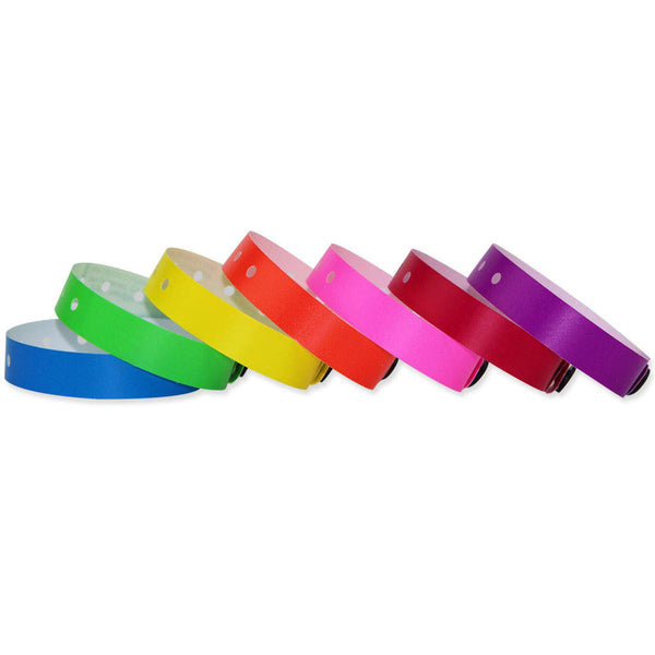 SuperBand® Plastic Wristbands 1/2" 460P Snap Closure (500/Box) - Wristbands.com