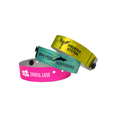 Imprinted Rain 3/4" Custom Holographic Wristbands 4840 (500/Box) - Wristbands.com