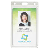 Economy Frosted Vertical Side-Load Badge Holder, 2.13" x 3.38" (50/Box) - Wristbands.com