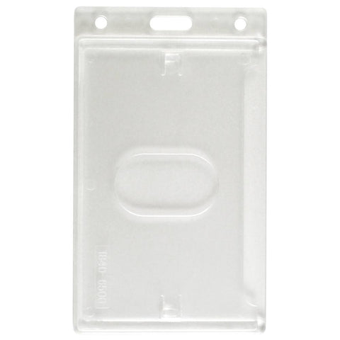 Economy Frosted Vertical Side-Load Badge Holder, 2.13" x 3.38" (50/Box) - Wristbands.com