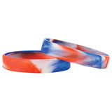 American Marble Design 1/2" Silicone Wristbands - White (100/Pack) - Wristbands.com