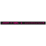 Silicone Wristbands Color Fill Debossed 1/2" Fight Like a Girl Design - Black (100/Pack) - Wristbands.com