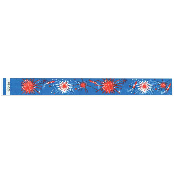 Tytan Band® Expressions Tyvek Wristbands 1" Fireworks Design TX13 (500/Pack) - Wristbands.com