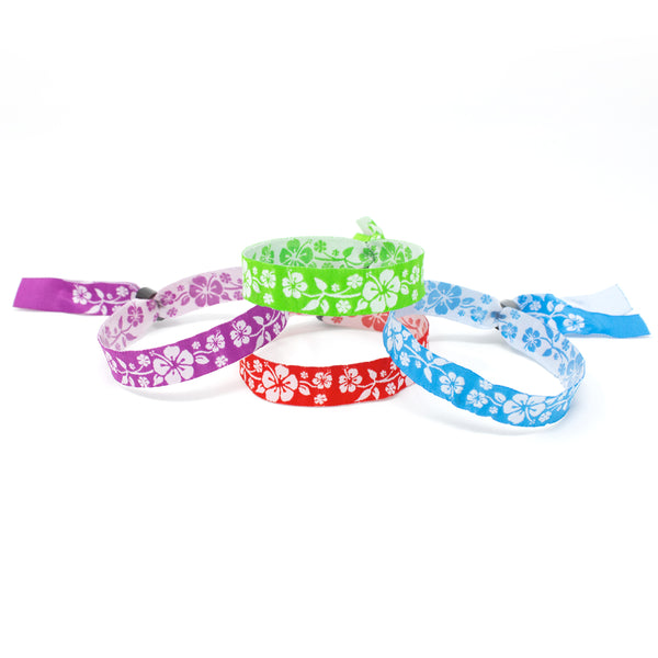 Woven Wristbands 1/2" Aloha - High Security Closure WOVAL (100/Pack) - Wristbands.com