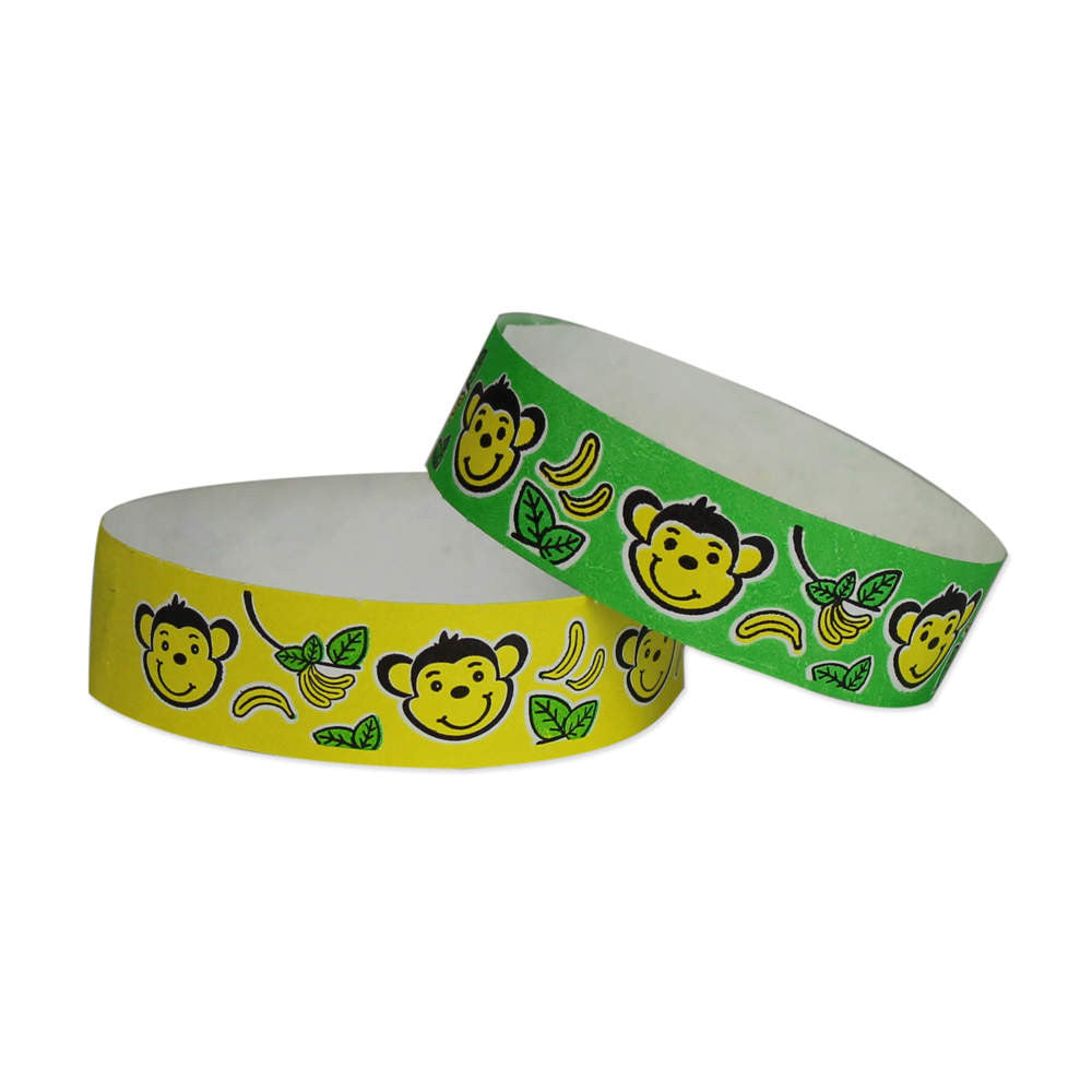 WM Infinite Tyvek Wristbands - 250 Pack, Leopard Blue Design, Waterproof & Tear-Resistant For Events, Parties & Team Building