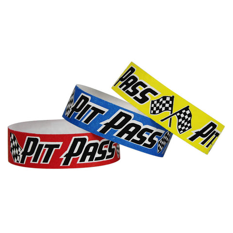 Tytan Band® Expressions Tyvek Wristbands 3/4" Pit Pass Design NTX16 (500/Pack) - Wristbands.com