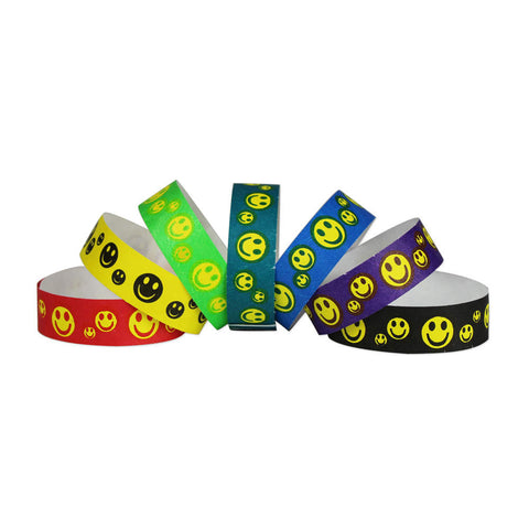 Tytan Band® Expressions Tyvek Wristbands 3/4" Happy Faces Design NTX51 (500/Pack) - Wristbands.com