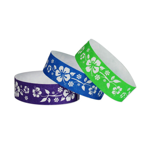 Tytan Band® Expressions Tyvek Wristbands 3/4" Aloha Design NTX70 (500/Pack) - Wristbands.com