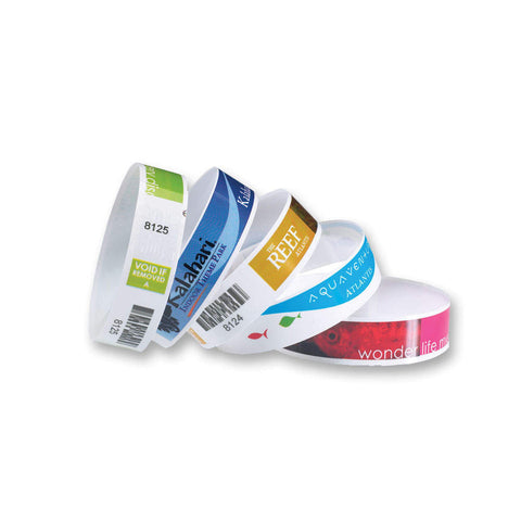 Custom Full-Color Plastic Wristbands, 3/4", Glossy Finish (1000/Box) - Wristbands.com