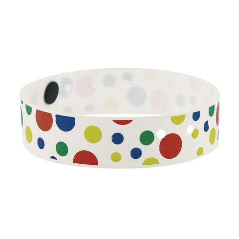 Superband® Expressions Plastic Wristbands 3/4" Polka Dots Design 4061 (500/Box) - Wristbands.com