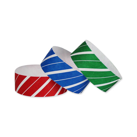 Tytan Band® Expressions Tyvek Wristbands 1" Stripes Design TX02 (500/Pack) - Wristbands.com